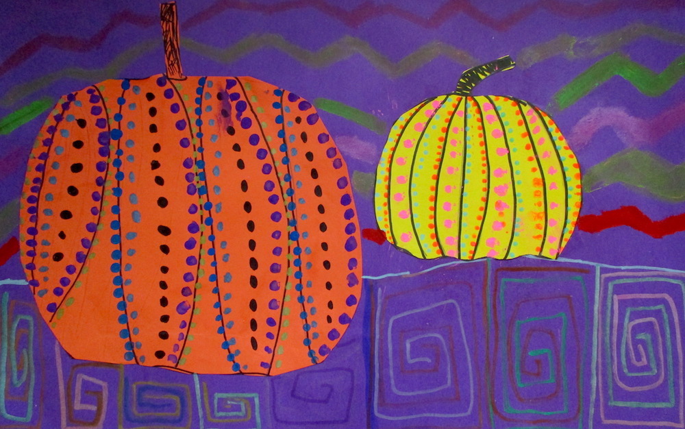 Dotted pumpkin artwork
