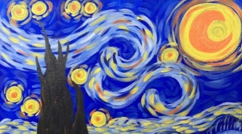 A copy of Vincent van Gogh's The Starry Night