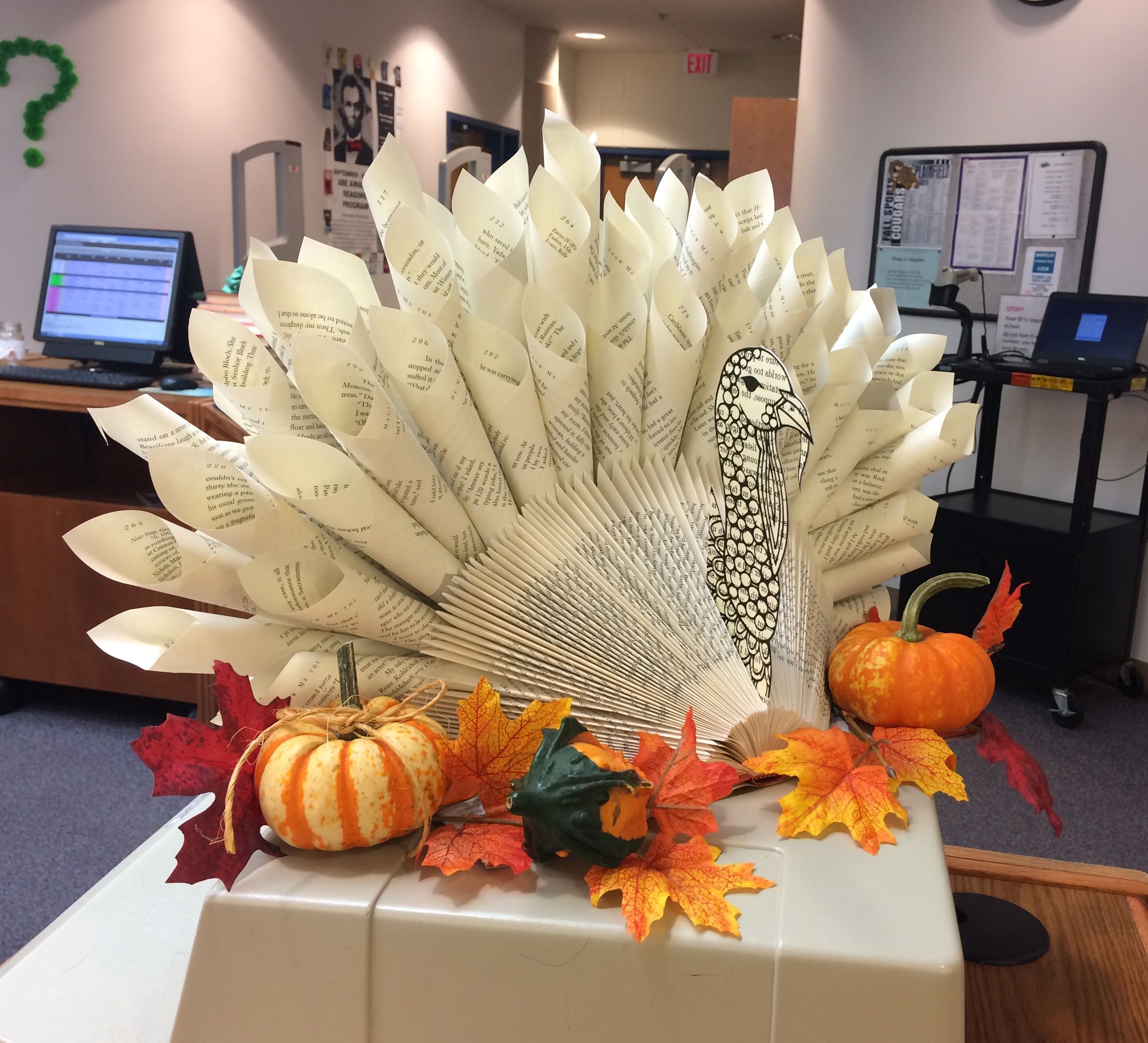Turkey made from recycled book