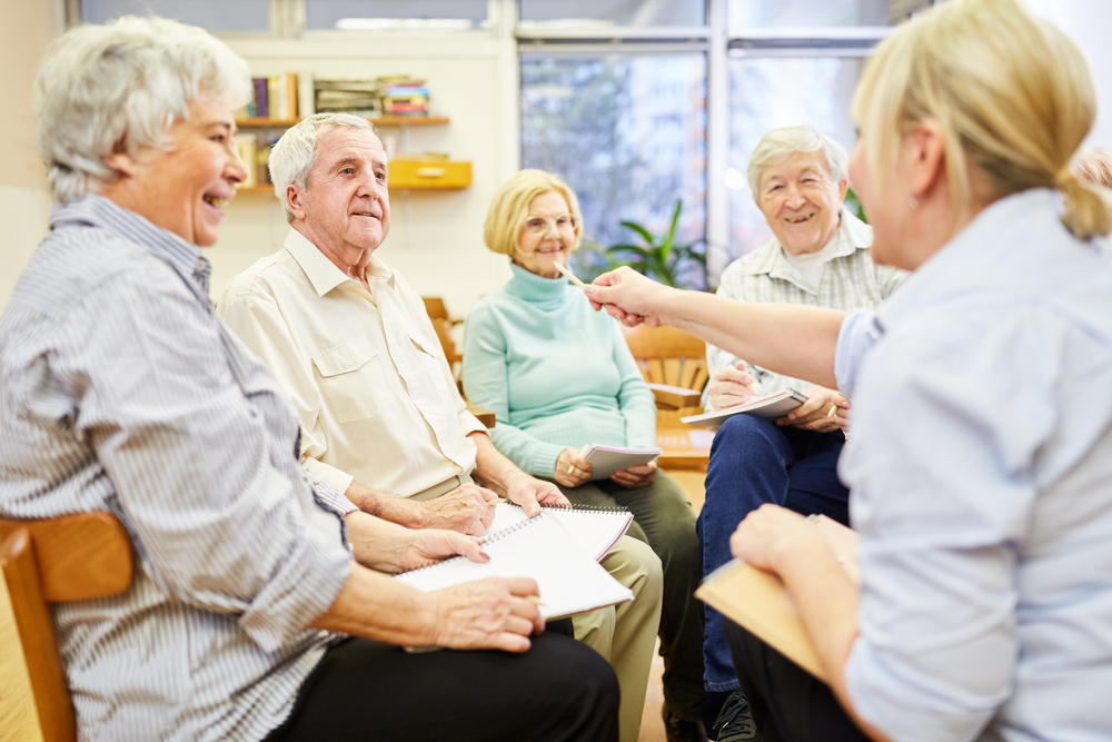 Image of a group of seniors attending an enrichment activity
