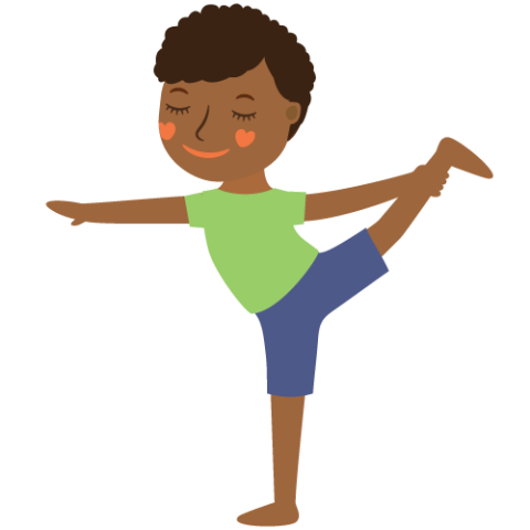 child doing yoga