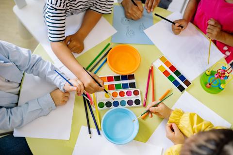 Children painting