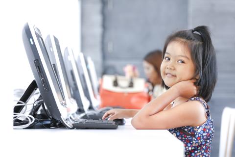 child with computer