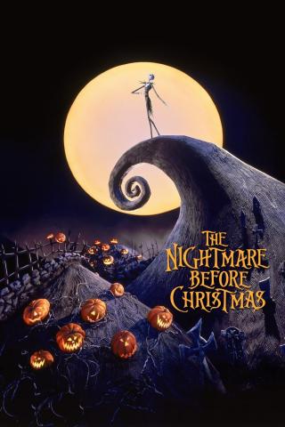 Movie poster of Tim Burton's The Nightmare Before Christmas.