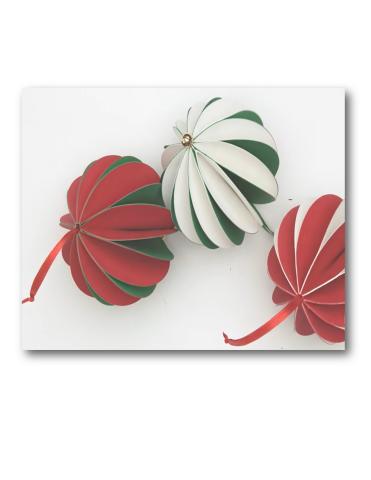 red and green, white and green ball ornaments