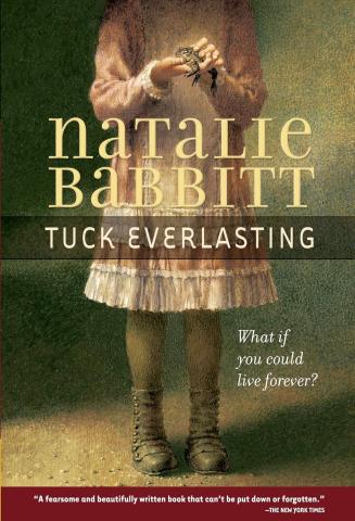 Cover of the book Tuck Everlasting with young girl holding a frog