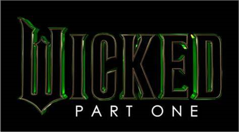 Black background, with green text saying "Wicked" and white text saying "Part One".