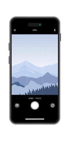 smart phone with photo open open