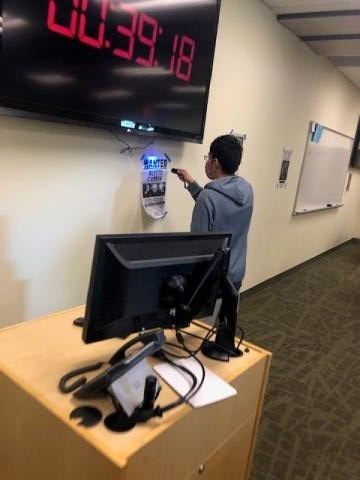 tv screen with countdown