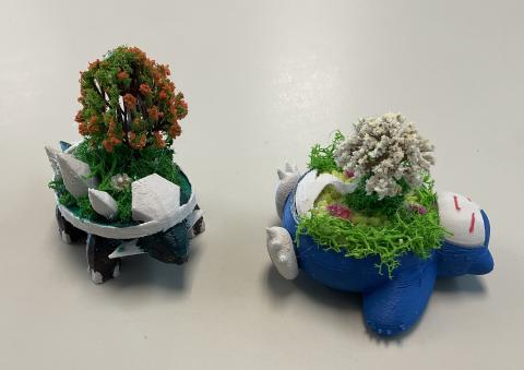 3D printed Torterra and Gmax Snorlax