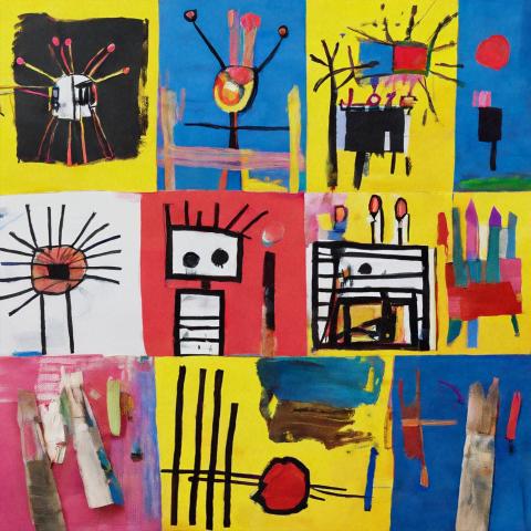 artwork inspired by Jean-Michel Basquait