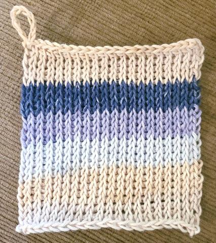 Tunisian crochet stitch sample