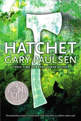 Book cover for "Hatchet" by Gary Paulsen.