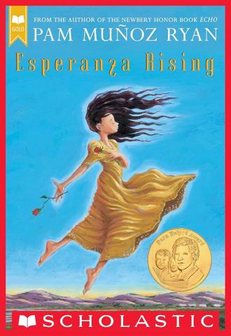 Cover of the book "Esperanza Rising" by Pam Munoz Ryan.