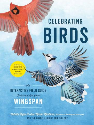 Celebrating Birds Book Cover with 2 Birds in Flight