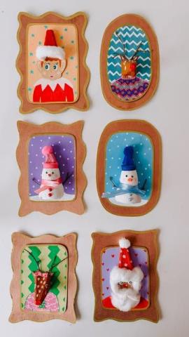 holiday egg carton potraits