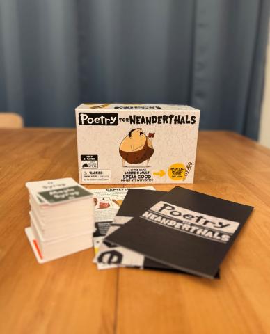 Poetry for Neanderthals game with supplies