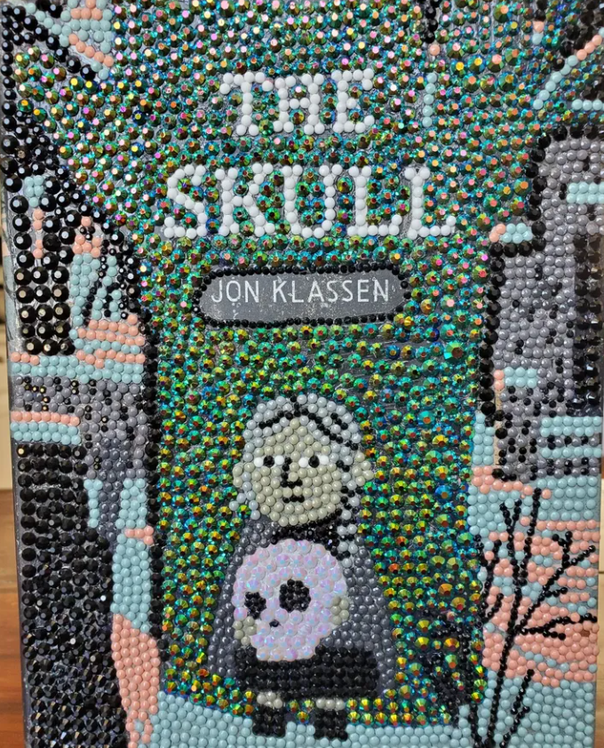 Bedazzled book cover for The Skull by Jon Klassen