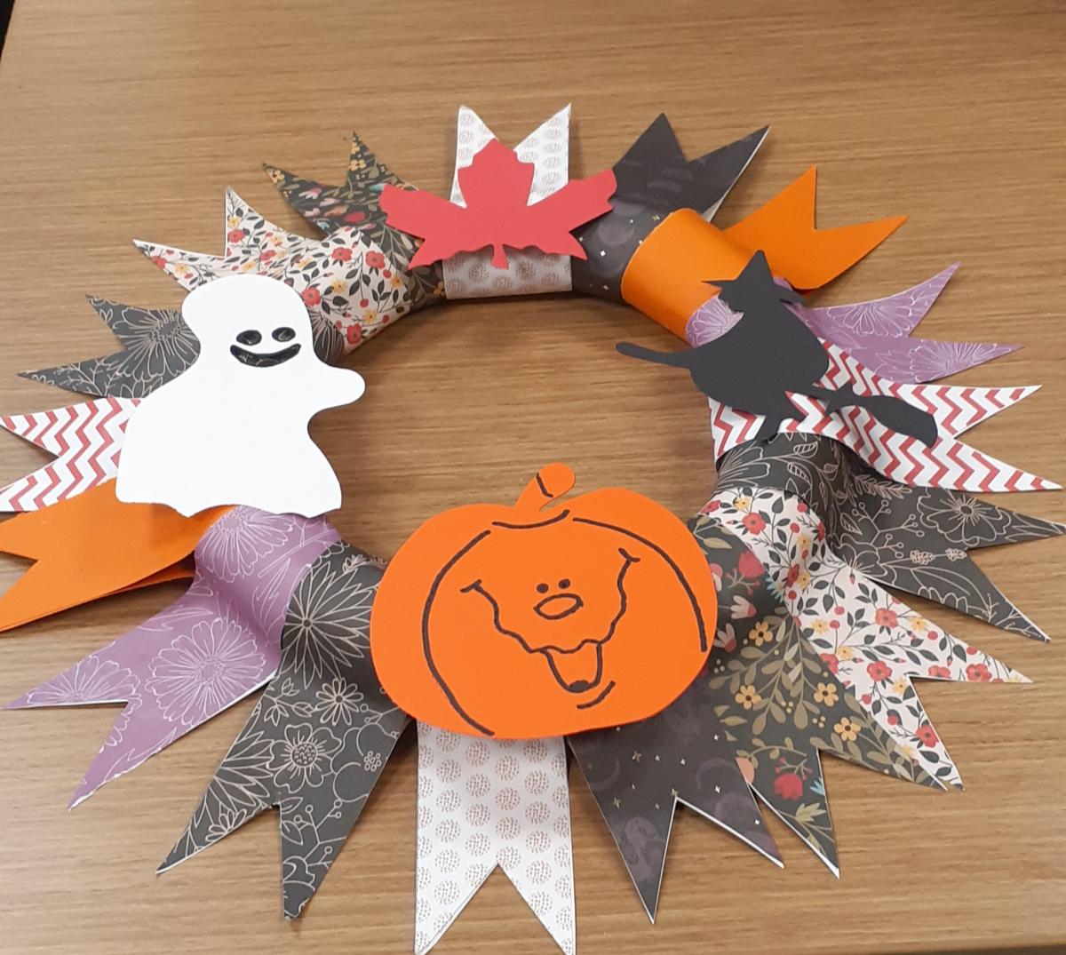 handmade Halloween wreath