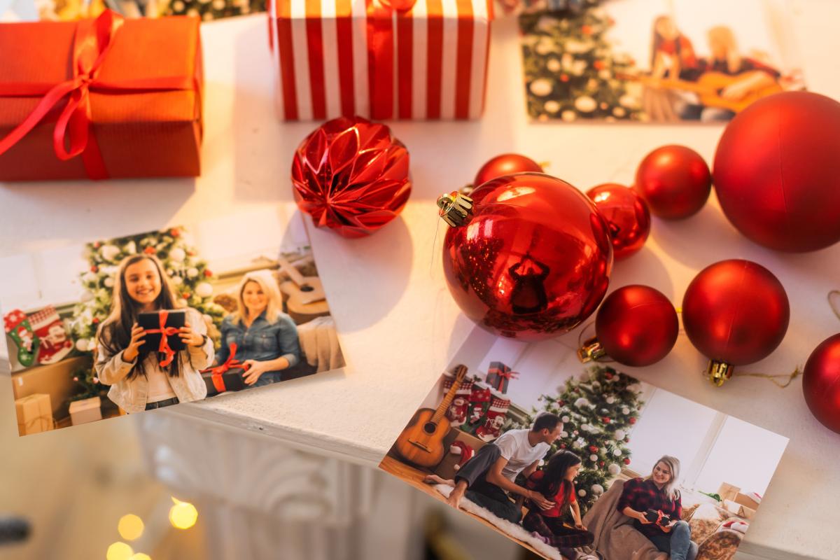 Christmas decoration and photos