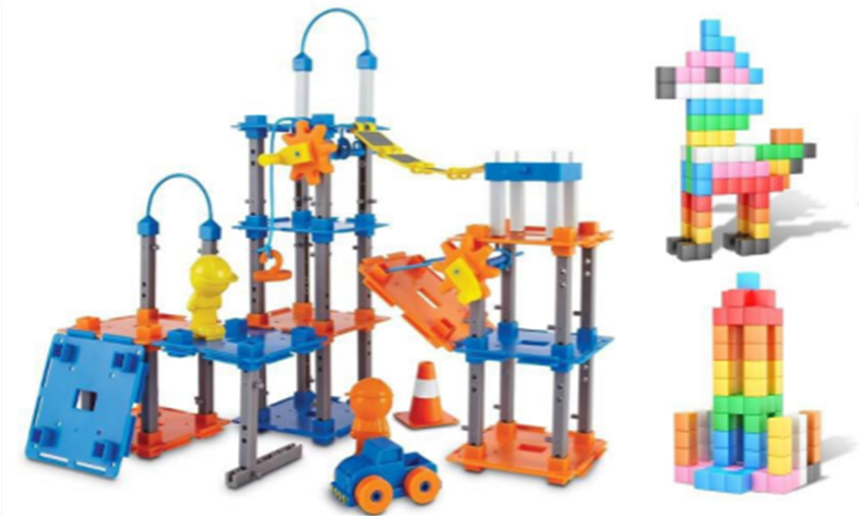 Sample of supplies for STEAM activities.